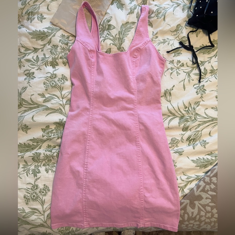 Forever 21 Pink Denim Dress
